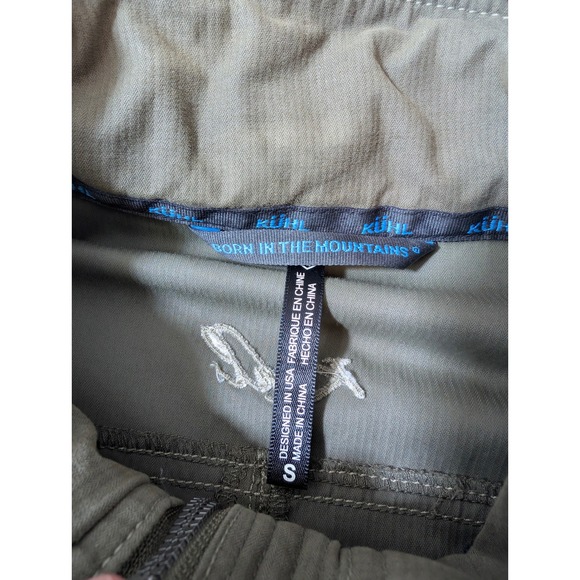 Kuhl Utility Rekon Jacket Womens Sm Green Stretch Stowaway Hood L/S Outdoor Coat - Picture 4 of 15